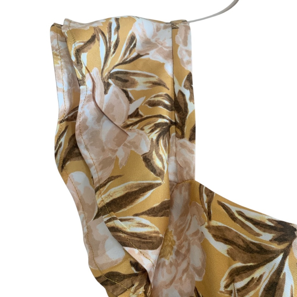 NEW Madewell Angelina Slip Dress Chamomile Tea Yellow Floral Print Womens 12 NWT - Picture 12 of 15